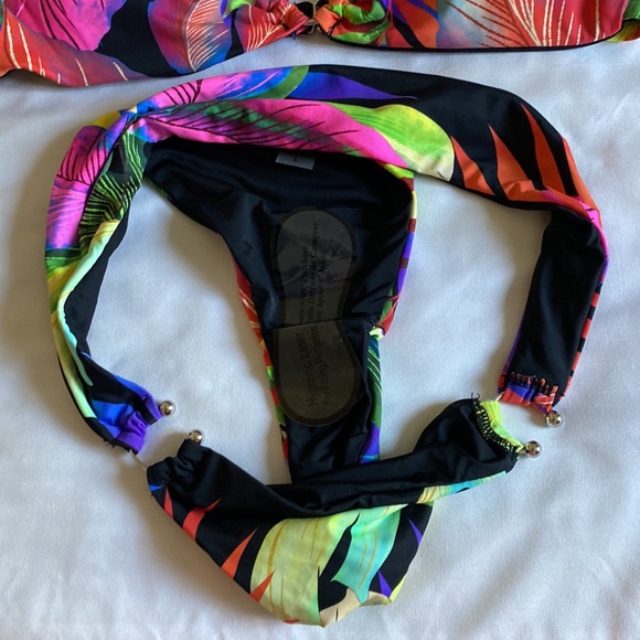NWT bebe bikini 2 piece, tropical, size L - Picture 6 of 10